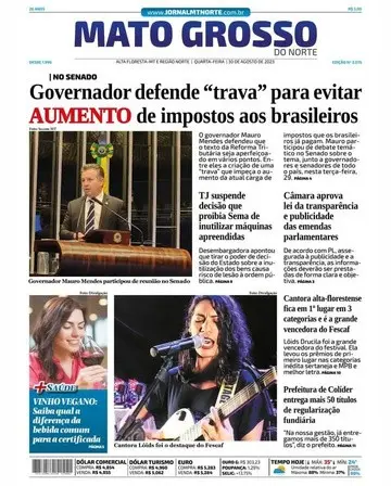 Capa do jornal Mato Grosso do Norte com foto de Lôids
