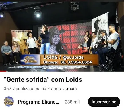Lôids no palco do programa da apresentadora Eliane Camargo