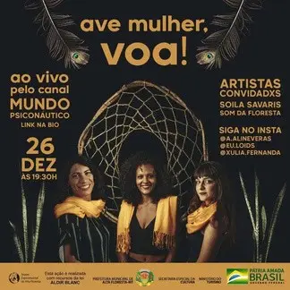 Cartaz do projeto Ave Mulher Voa